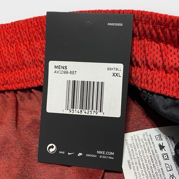 Nike NBA Toronto Raptors Therma Flex Red Shorts Mens Size 2XL AV1099-657 New - Picture 12 of 12